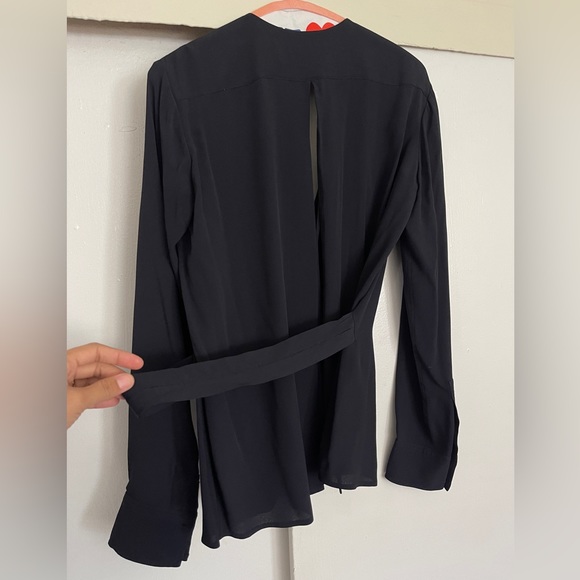 Helmut Lang split back silk blend blouse - Picture 6 of 8